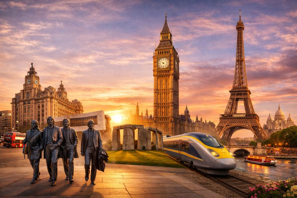 Grupo Reino Unido com Paris